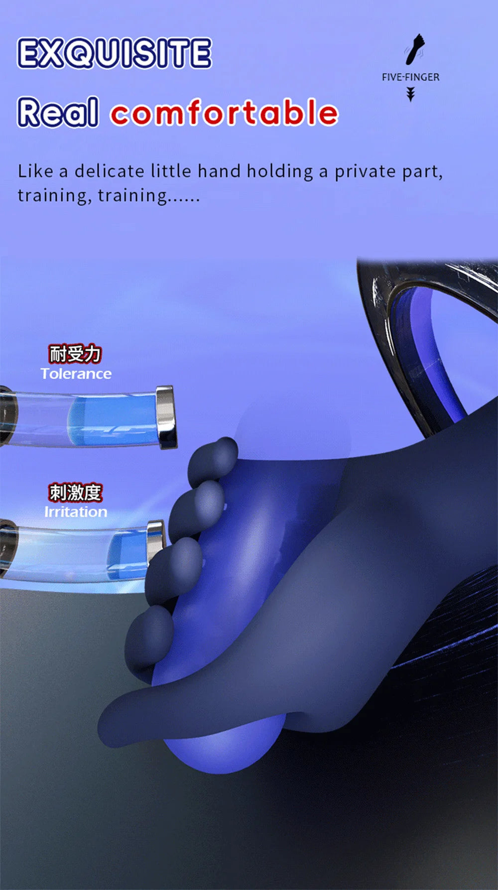 Glans Trainer for Men Powerful Vibrating Penis G Spot Masturbator Soft Fingertip Prolong Endurance Massage Vibrator Erotic Toys luvshop24