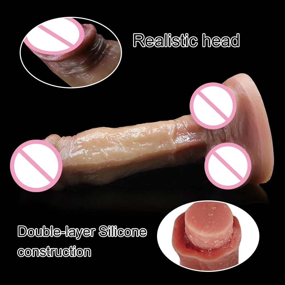 18+ Realistic Dildos For Women Liquid Skin Silicone Dildo With Suction Cup Vaginal/G-Spot Masturbation Massage Penis Realista luvshop24