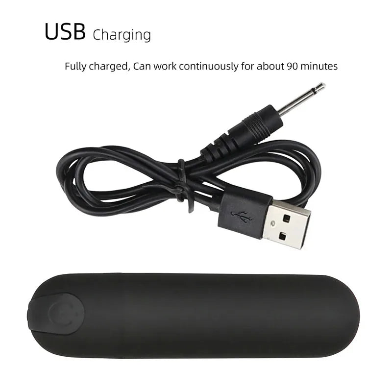 USB Chargeable Bullet Vibrator Woman Powerful Clitoris Stimulator G Spot Vagina Massager Mini Vibratoring Egg Female Masturbator luvshop24