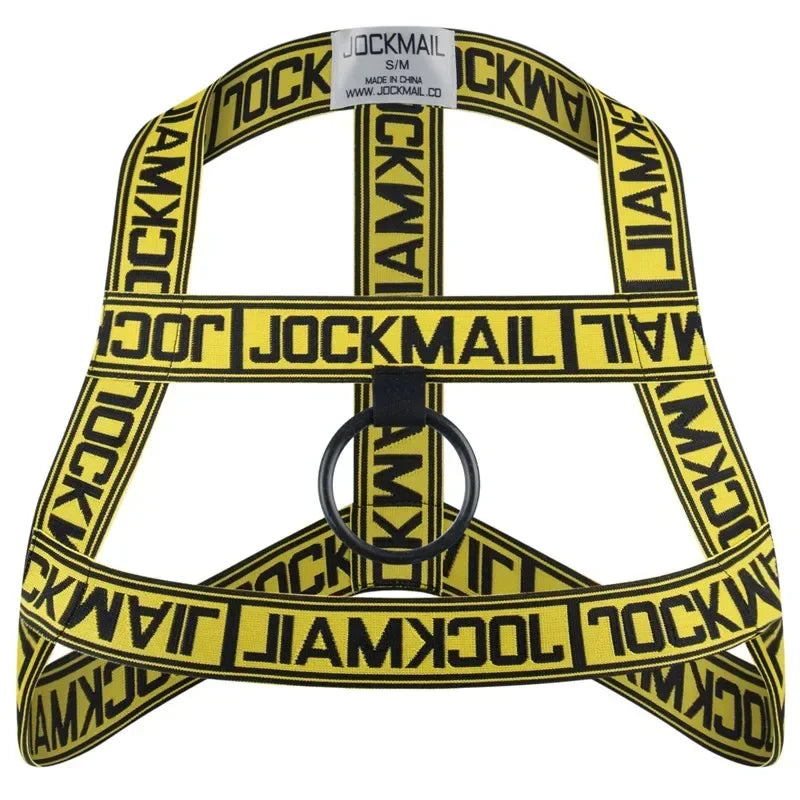 Jockmail Leather Sex Underwear Adults Erotic Lingerie Elastic Suit Sissy Bra Bondage Harness Tank Top Men for Sexy Gay Boys luvshop24