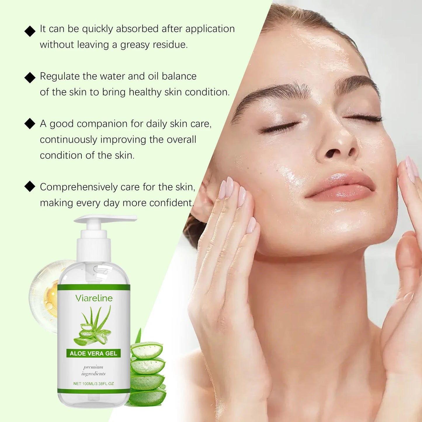 Aloe Vera Moisturizing Gel Remove Acne Relieve Sunburn Sooth Redness Brighten Facial Hydrating Rejuvenating Sun After Repair Gel luvshop24