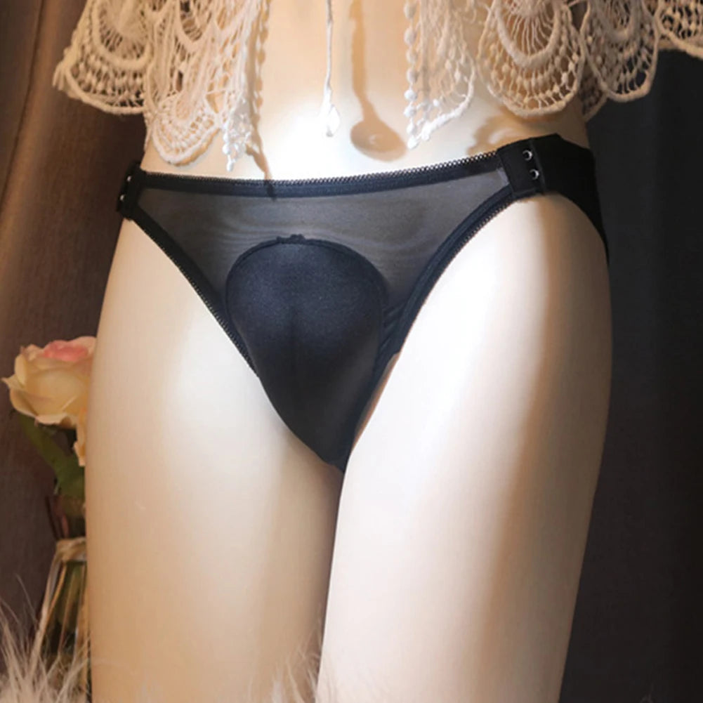 1pc Men's Crossdresser Camel Toe Briefs Panties Hiding Gaff Thongs Adjustable Elastic Shaping Sexy Underwear Lingerie Sissy luvshop24