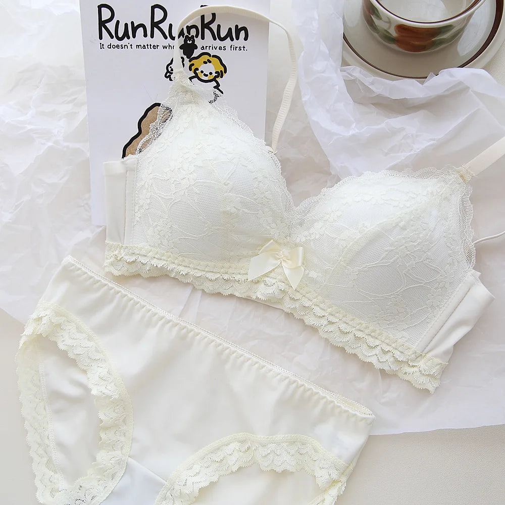 Lace Underwear Set of Female Small Breasts Gathered to Show Large on the Top Anti-Sagging Breasts Collect Vice Girls Student Bra luvshop24