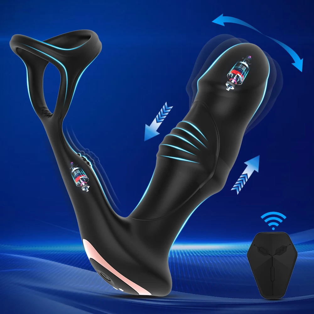 Male Masturbator Penisring Cockring Dick Sleeve Male Prostate Massage Vibrator Dildo Dick Vibrator Male Anal Vibrator luvshop24