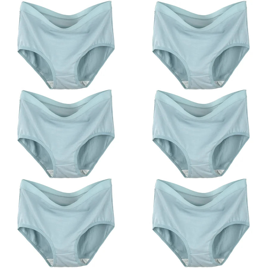 6pcs Cotton Underwear Women High Waist Panties Woman Plus Size Intimate Lingerie Female Mom's Briefs Underpants Panti M-3XL luvshop24
