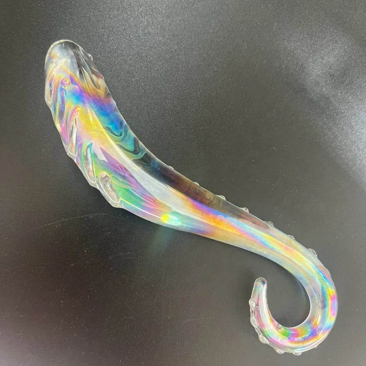 Sea Horse Glass Anal Plugs Wholesale Glass Masturbation Erotic Toys Pink Purple Black Green Blue Crystal Glass Dildos for Women luvshop24