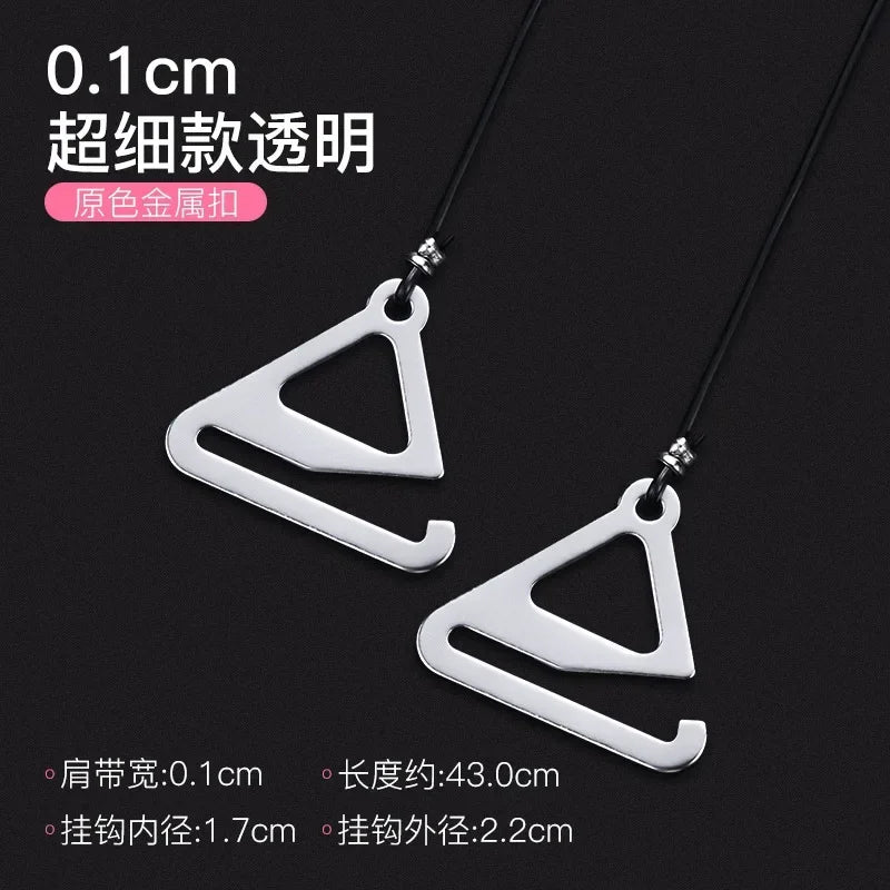 1 Pair Summer Transparent Bra with Silicone Bra Accessories Bra Straps Ladies Adjustable Transparent Hook Invisible Straps luvshop24