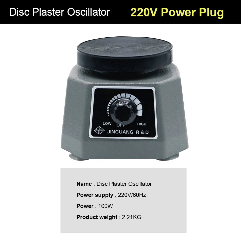 Dental Vibrating Plate Vibrating Table High Power Dental Vibrator 4" Small Size Round Plaster Oscillator Non-Slip Lab Vibrator luvshop24