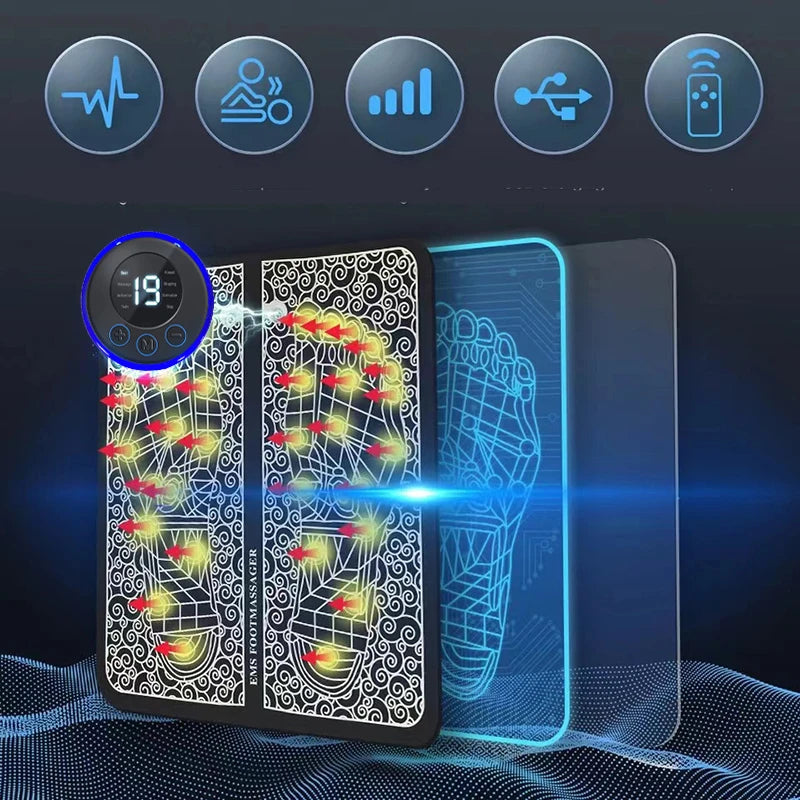 Electric Foot Massager Pad Muscle Massage Relaxation Trainer For Massage Fitness Outdoor Sport Home Family Relax luvshop24