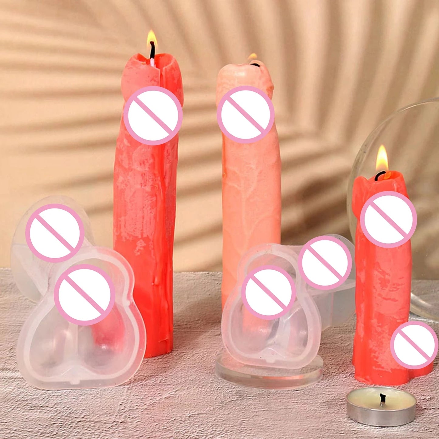 12-18CM Silicone Men Genital Candle Mold Reusable Molds for Crafting Scented Candle Soaps Resin Item DIY Handmake Accessories luvshop24