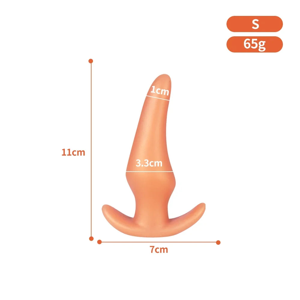 Wearable Anti Drop Soft Anal Plugs Prostate Massage Liquid Silicone Huge Butt Plug Anal Training Comfortable To Wear Butt Plug luvshop24