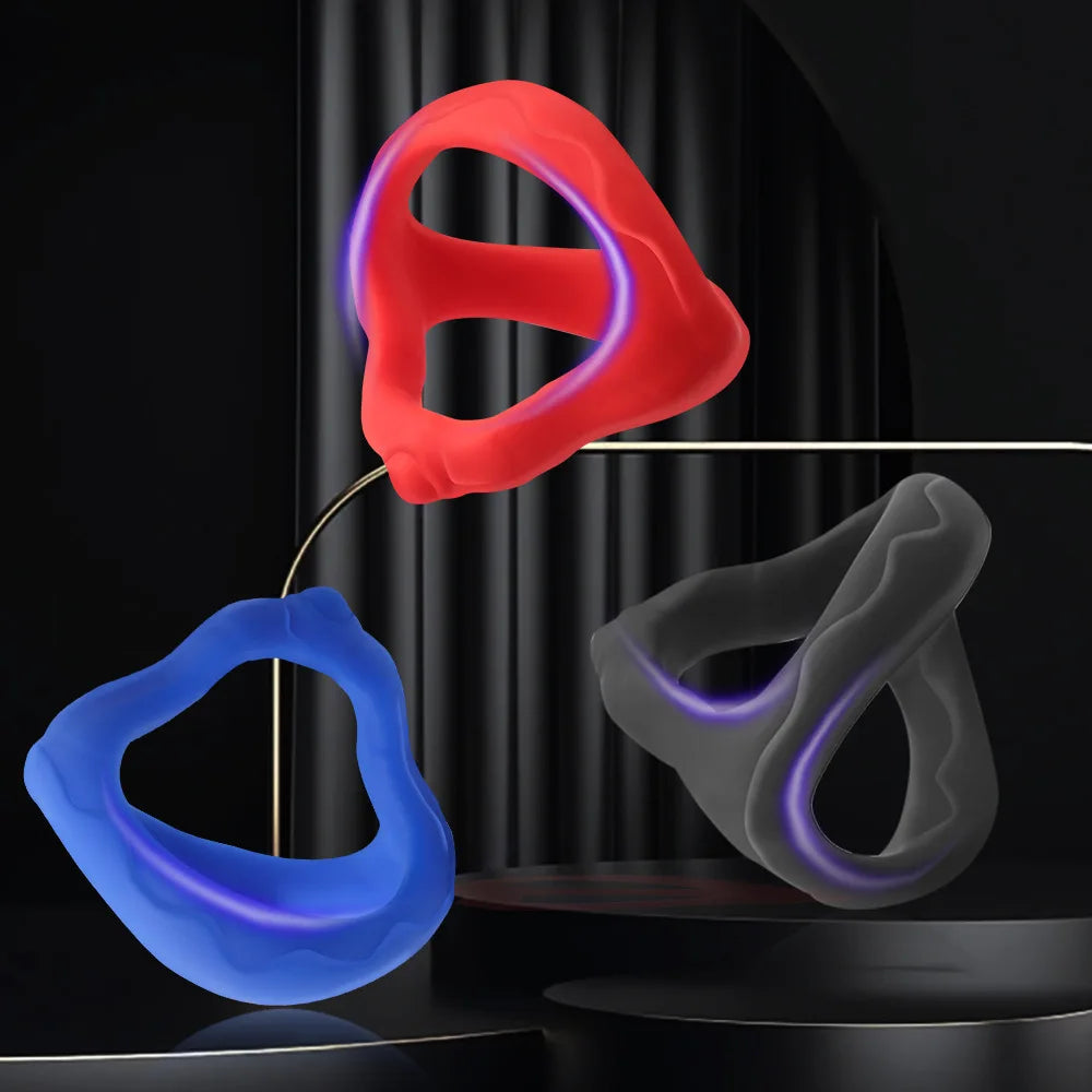 Cock Ring Penis Semen Lock Rings Male Reusable Delay Ejaculation Condom Scrotum Bondage Goods Couple Erection Adults Erotic Toys luvshop24