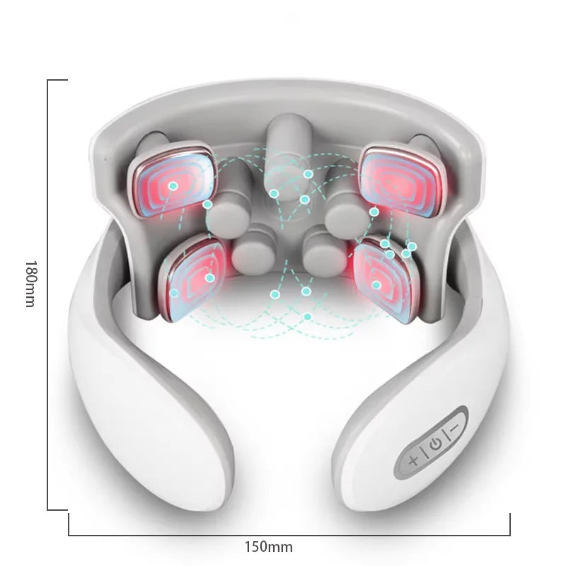 Smart Neck Massage Instrument Portable Shoulder Neck Massage Cervical Vertebra Health Care Vibrator Heating Compress Massage luvshop24