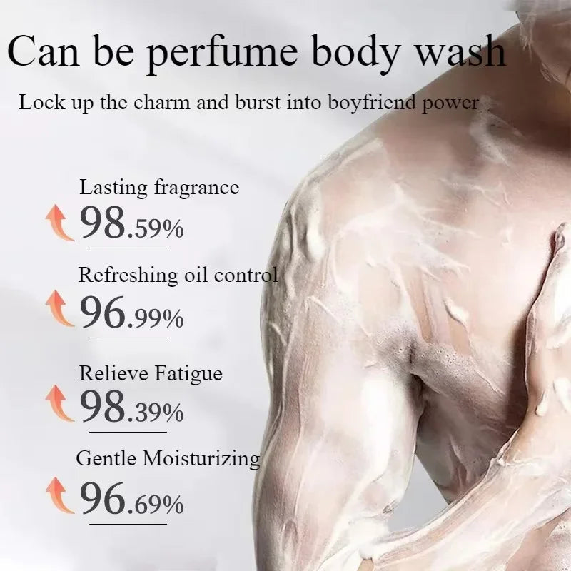 500ML Pheromone Shower Gel,Deep Cleaning Glamour Lure Bath Lotion with Charming Seductive Fragrance,For Man to Attract Woman luvshop24