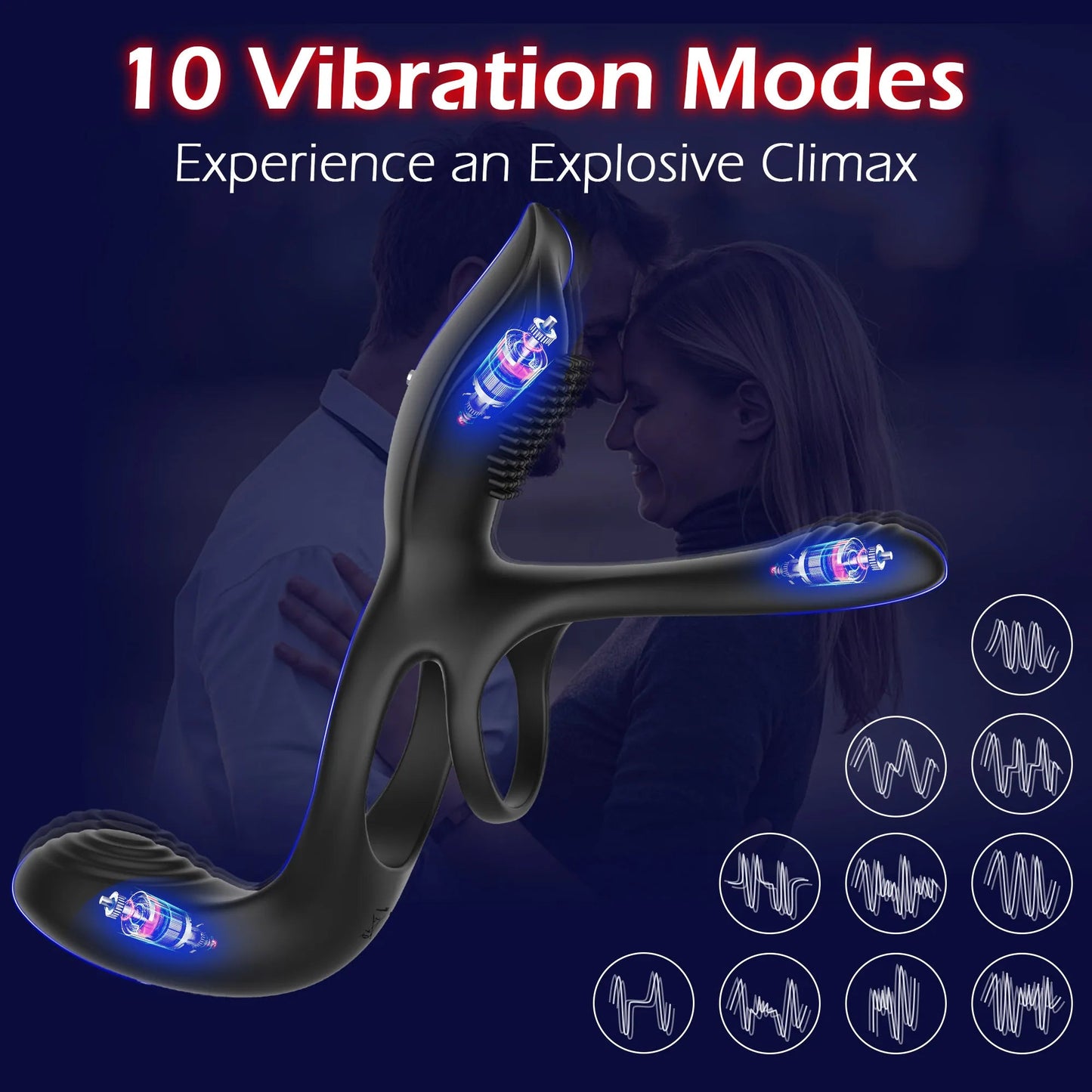 Kushor Vibrating Cock Ring Sex Toy Adult Goods For Men Ejaculation Delay Penis Extender Enlargement Male Massager Vibrator Gay luvshop24