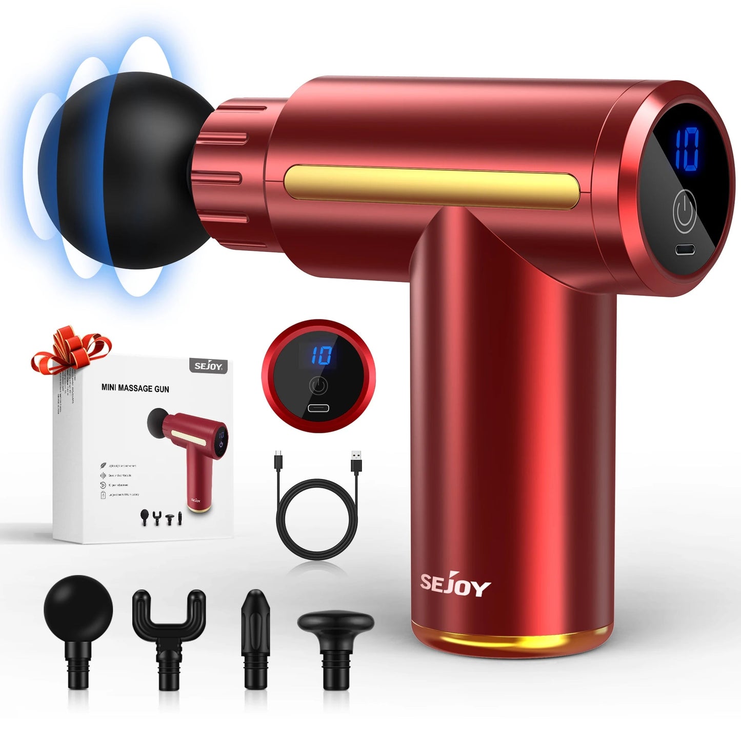 SEJOY Deep Tissue Muscle Vibrator Massager Gun Handheld Massage Gun Fascia Gun for Pain Relief luvshop24