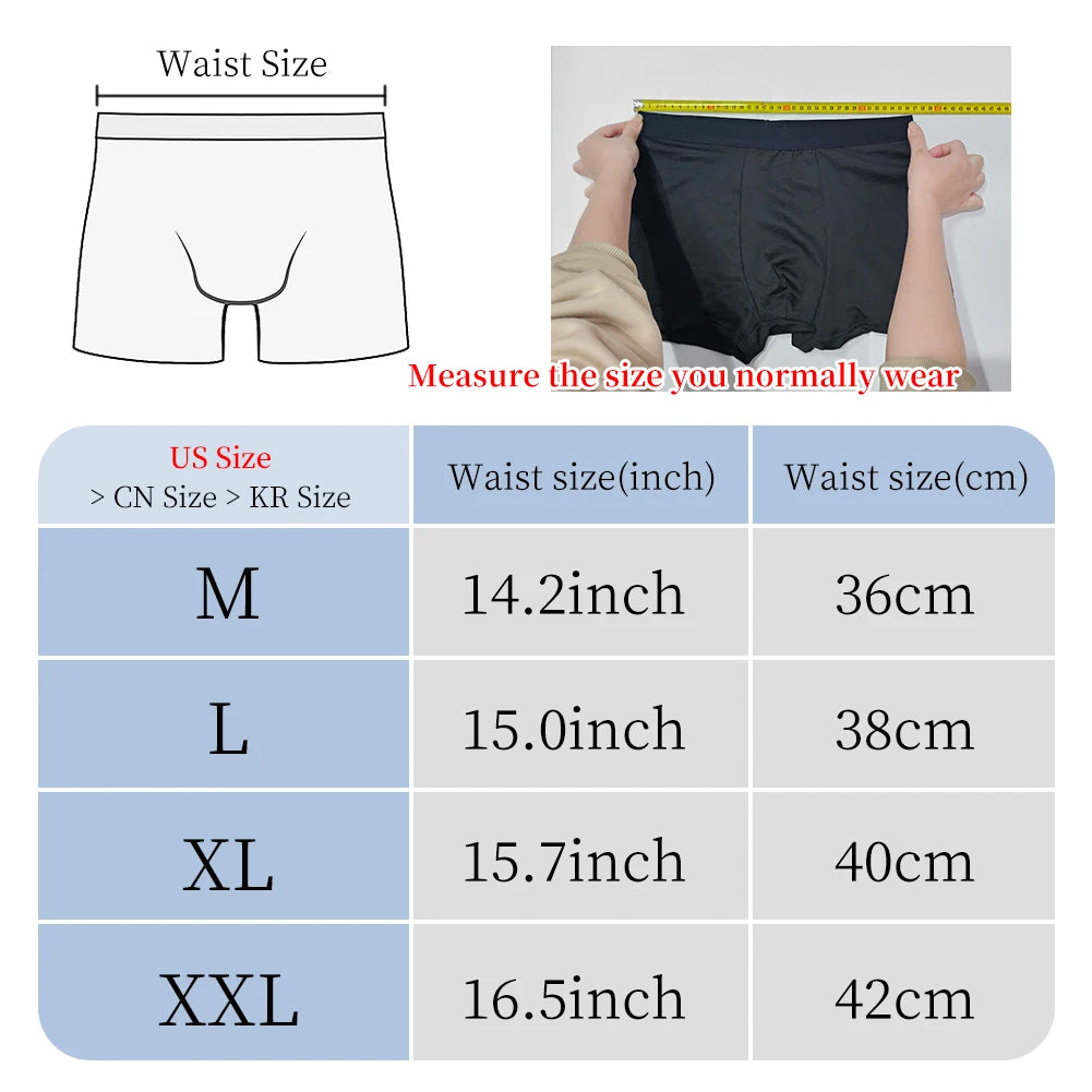 Men Funny Boxer Briefs with Prints I LOVE MY GIRLFRIEND Breathable Trunks Underwear Boxer Short for Male luvshop24