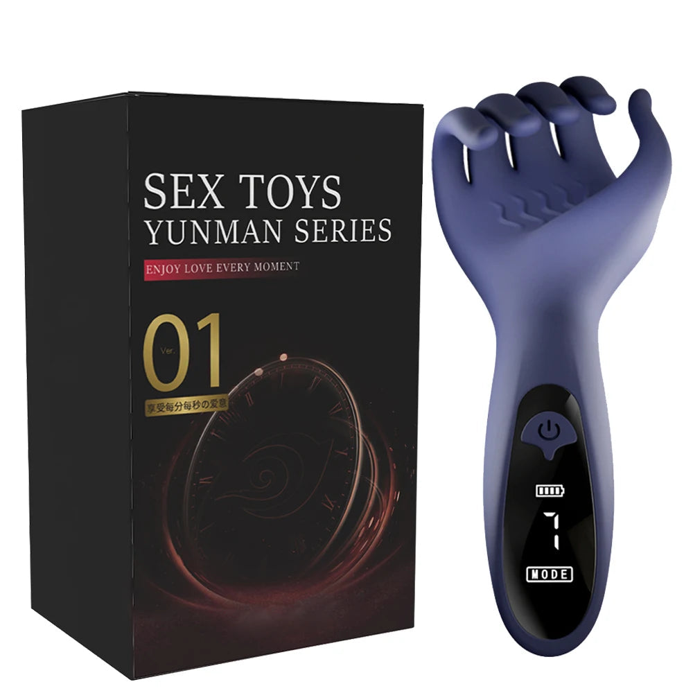 Glans Trainer for Men Powerful Vibrating Penis G Spot Masturbator Soft Fingertip Prolong Endurance Massage Vibrator Erotic Toys luvshop24