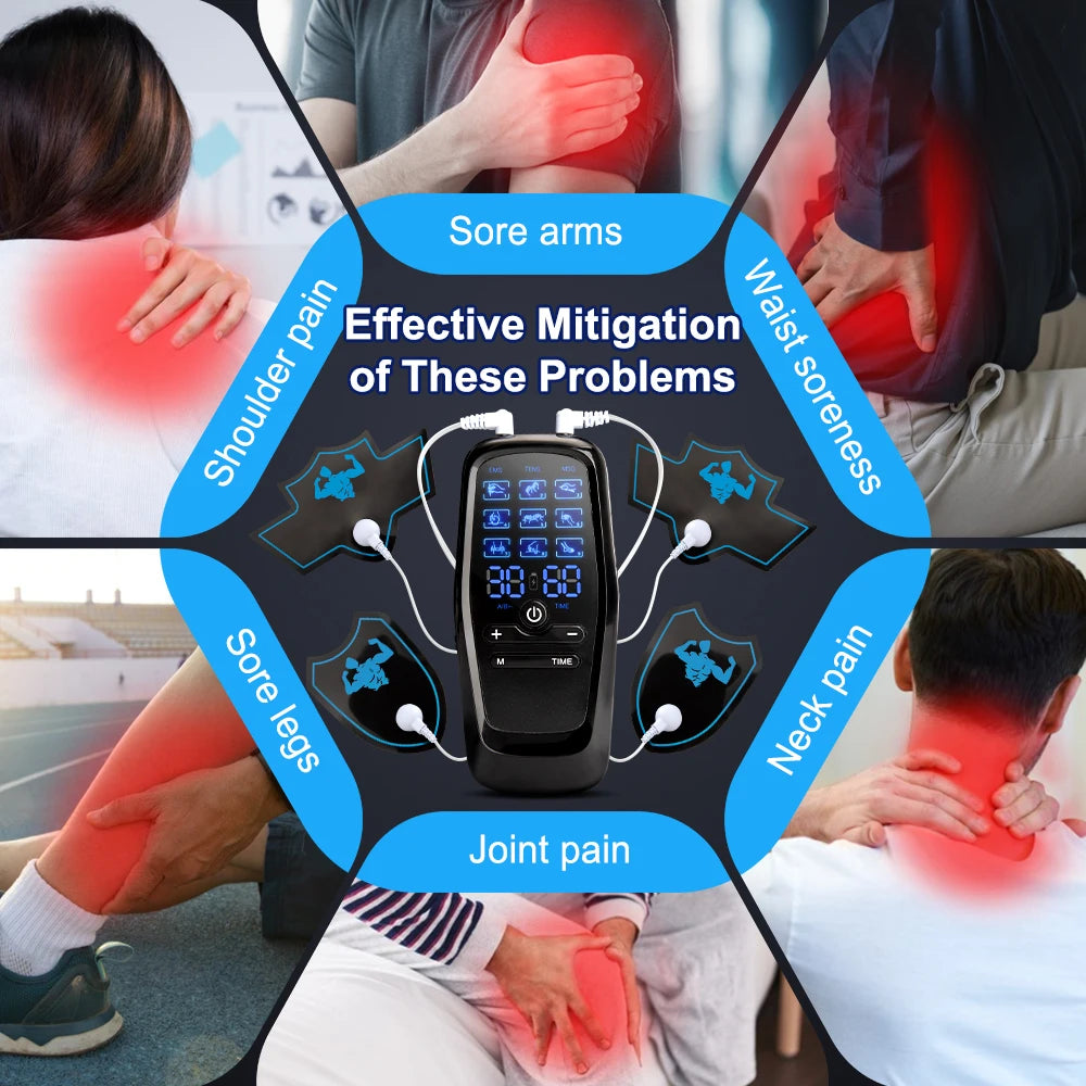 Physiotherapy Tens Muscle Stimulator Electric Ems Acupuncture Body Massage Digital Therapy Slimming Machine Electro Stimulator luvshop24