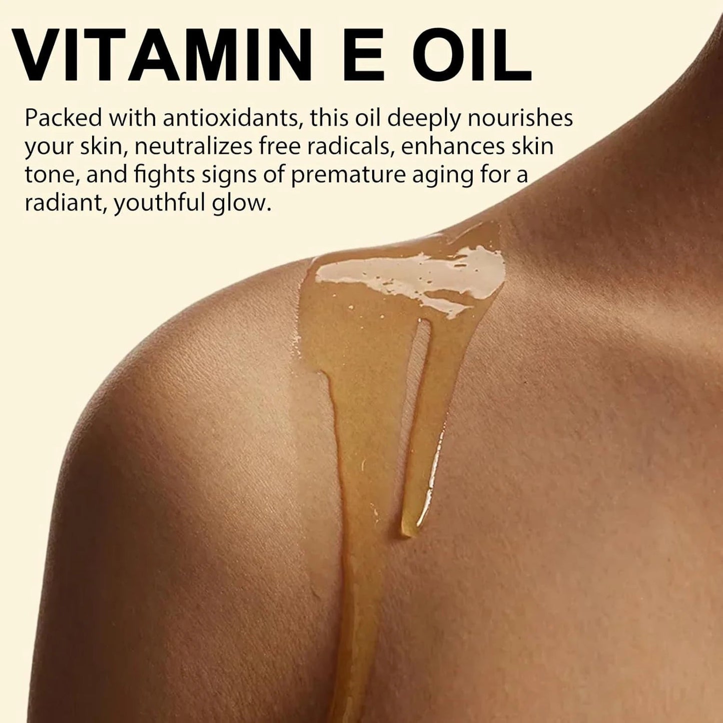 100ml Natural Vitamin E Essential Oil for Massage, Skin Care, Scraping, Shower, Face, Body, Nail, Hair, Eyelash Care Universal luvshop24