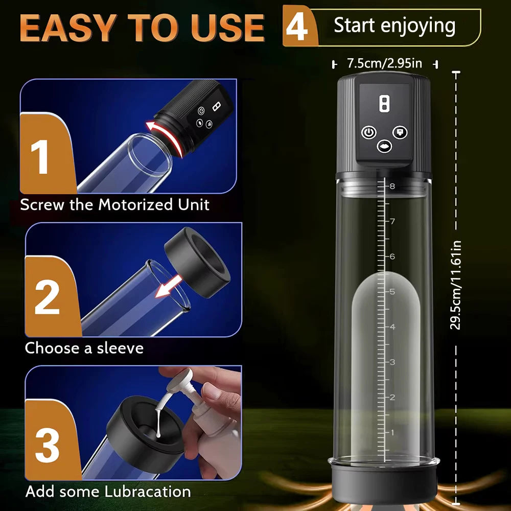 Electric penis pump expanding simulation vacuum pump expanding extension pump male masturbator penis bigger coach adult sex toys luvshop24