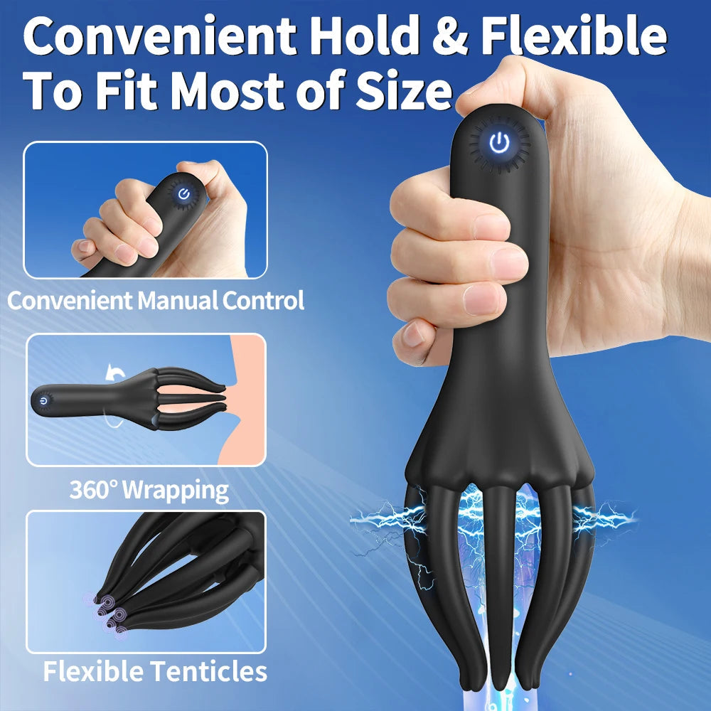 Glans Trainer for Men Powerful Vibrating Penis G Spot Masturbator Soft Fingertip Prolong Endurance Massage Vibrator Erotic Toys luvshop24