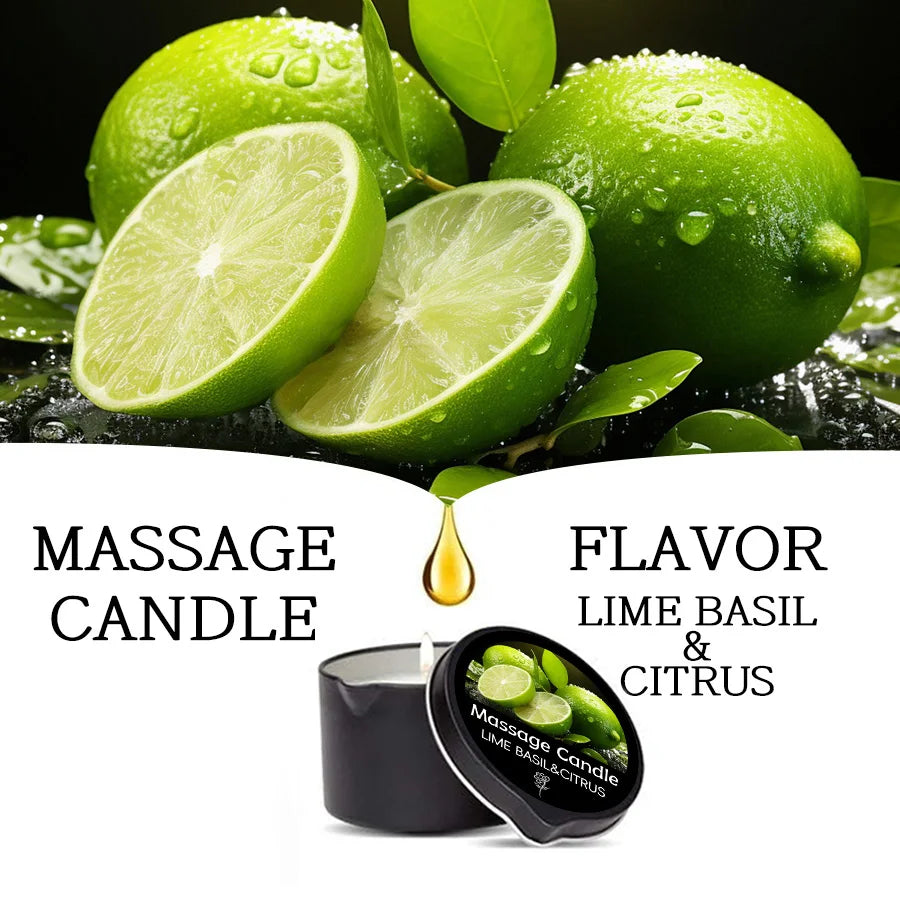 Massage essential oil candle, Soothing and Relaxing Muscles Massage Oil for Massage Ideal Body Oil for Skin Moisturizing luvshop24