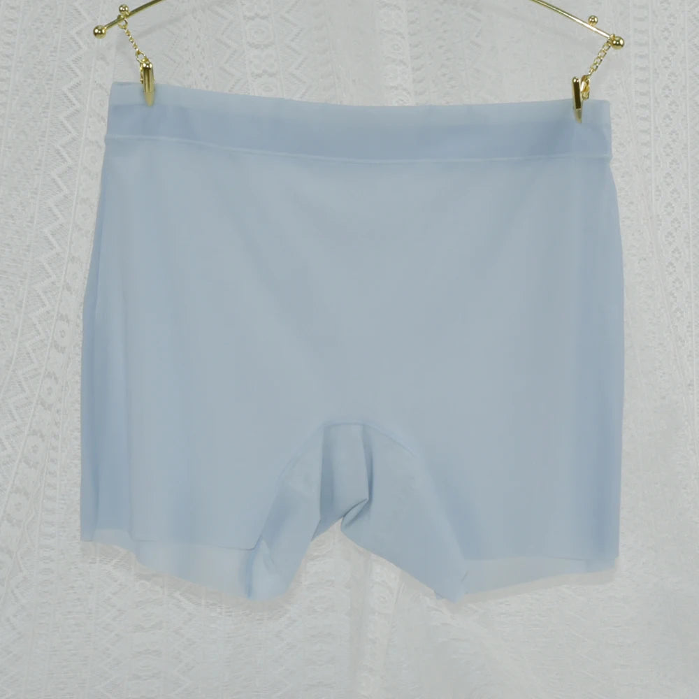 1pc Summer Ice Silk Ultra-thin Boxer Underwear Women Seamless High Waist Panties Plus Size Quick Dry Female Safety Short Pants luvshop24