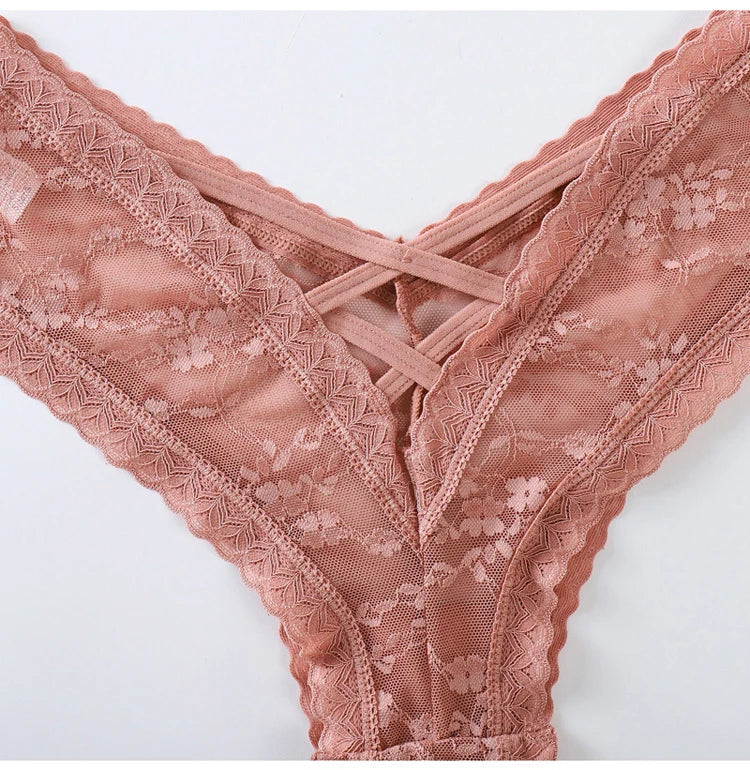 New Panties Women Lace Underwear Sexy Low Rise Briefs Hollow Out G String Underpant Solid Comfortable Female Temptation Lingerie luvshop24