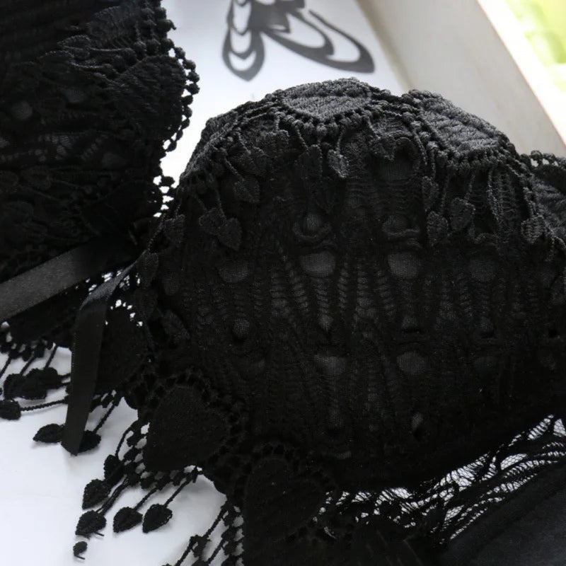 Lace Underwear Bra for Women Thin Wireless Adjustable Shoulder Strap Female Sexy Hollowed Floral Lace Underwear Large Size Bras luvshop24