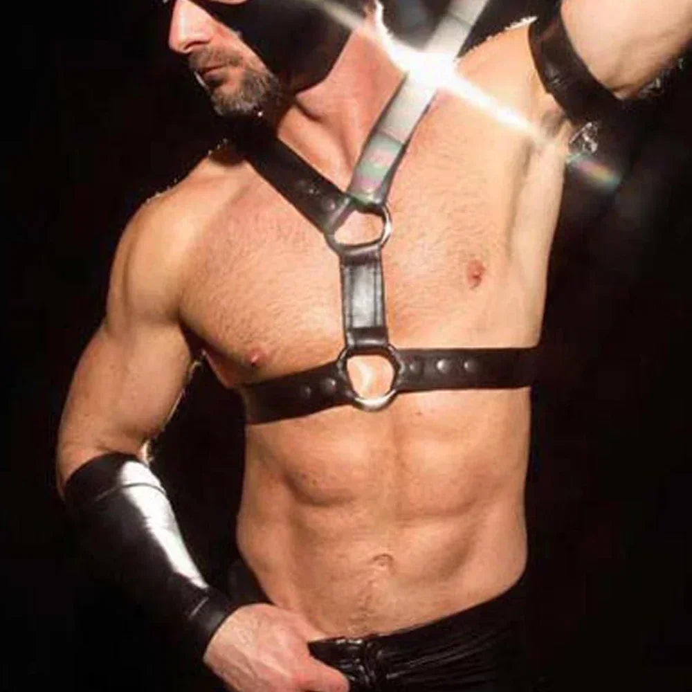 Men's Sexual Body Chest Harness Belt Lingerie Sexy Faux Leather Harness Bondage Strap Gay Male Fetish Punk Rave Costumes for Sex luvshop24