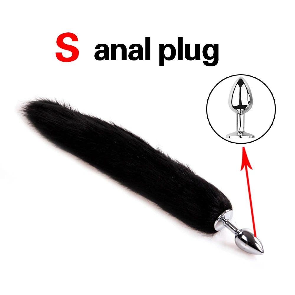 1pcs, BDSM Three size dog tail anal plug, animal tail butt plug, role-playing sex games, men and women sex toys luvshop24