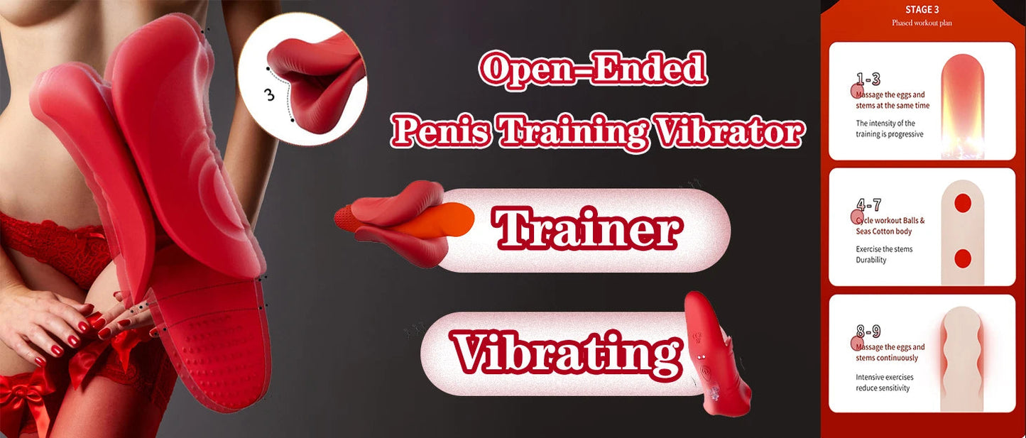 Sex Toys for Men Rechargeable Penis Massager with 9 Vibrators Male Masturbator Delay Lasting Glans Trainer Men's Glans Vibrator luvshop24