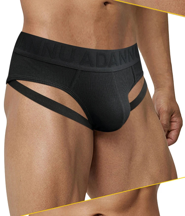 CMENIN Sexy Leg Strap Mens Sports Fitness Briefs Male Underwear Gays Slip Bikini Jockstrap Underpants Cotton Homme Bikini Briefs luvshop24
