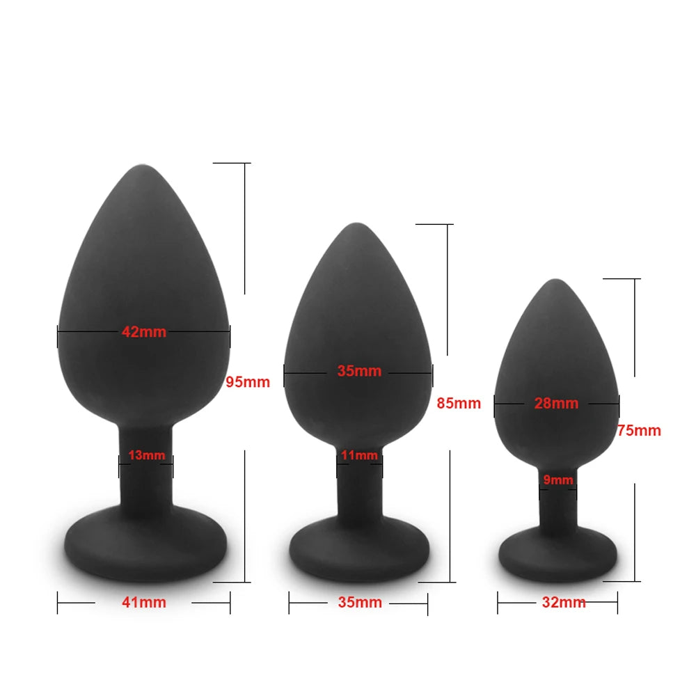 4pcs Soft Silicone Anal Plug Mini Erotic Bullet Vibrator Butt Plug Sex Toy for Men Women Gay Couples Anal Stimulator luvshop24