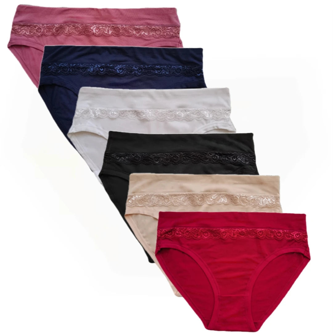 Lace Underwear Hipster,Large Size Women's Panties,Soft Bamboo Women's Briefs,High Cut Woman Underwear Panti,Female Underpants luvshop24