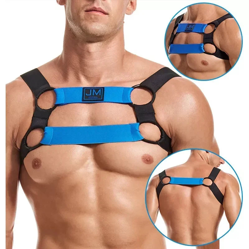 Jockmail Leather Sex Underwear Adults Erotic Lingerie Elastic Suit Sissy Bra Bondage Harness Tank Top Men for Sexy Gay Boys luvshop24
