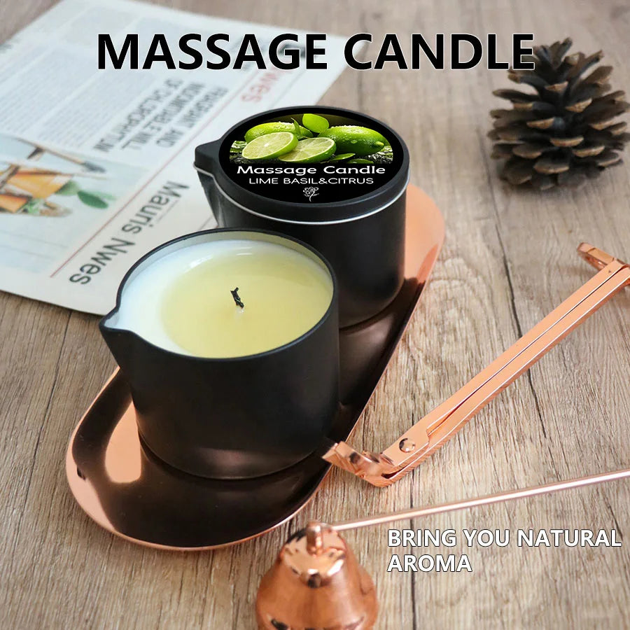 Massage essential oil candle, Soothing and Relaxing Muscles Massage Oil for Massage Ideal Body Oil for Skin Moisturizing luvshop24