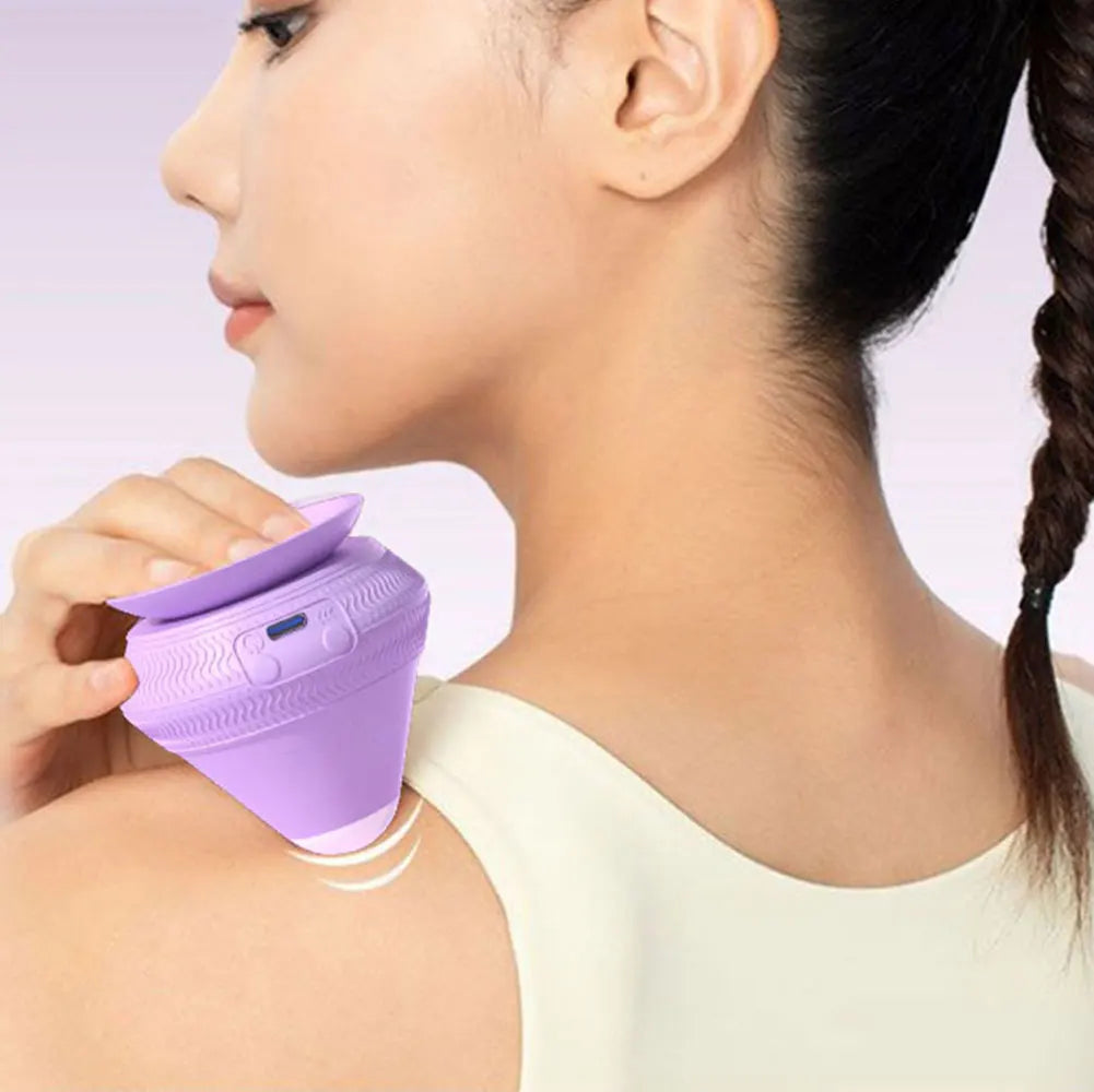 Silicone Massager Ball USB Rechargeable Vibrating Massage Ball Fitness Muscle Waist Back Relaxation Massager For Pain Relief luvshop24