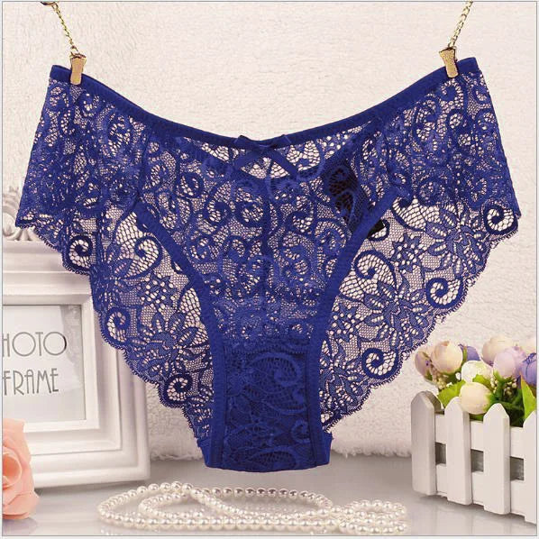 Lace Women Underwear Seamless Ultra Thin Underwear for Female Breathable High Waist Solid Color Panties Трусы Женские Кружевные luvshop24