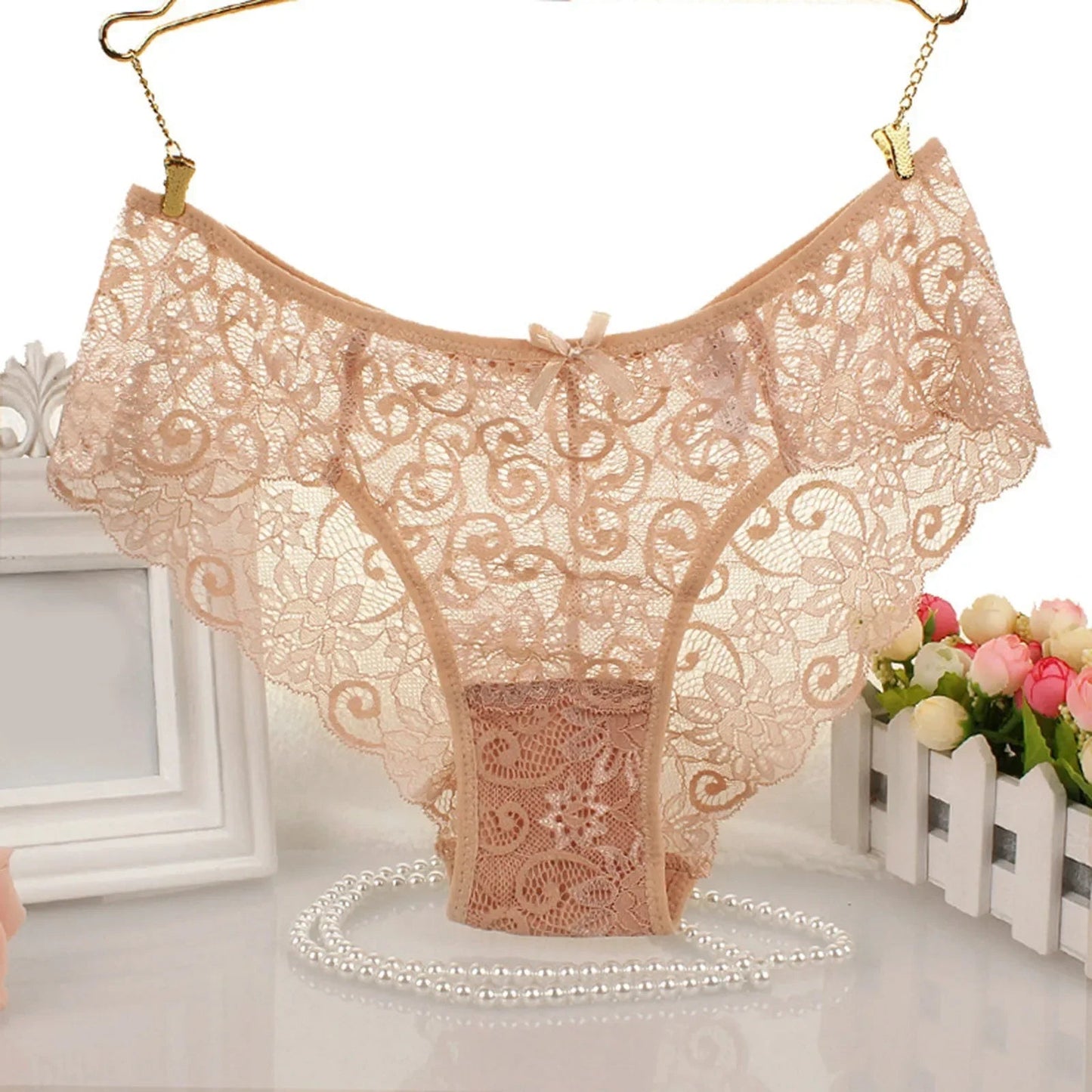 Lace Women Underwear Seamless Ultra Thin Underwear for Female Breathable High Waist Solid Color Panties Трусы Женские Кружевные luvshop24