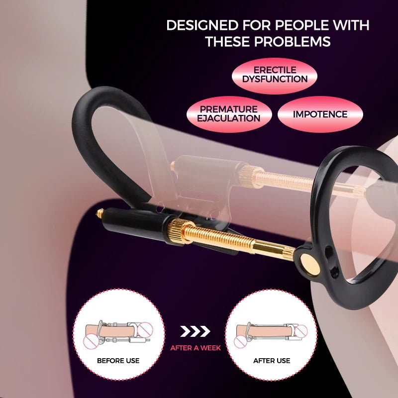 Penis Edge Extender Enlarge Device Adjustable Dick Enhancer Stretcher Penis Growth Sex Toys for Men Delay Lasting Trainer luvshop24