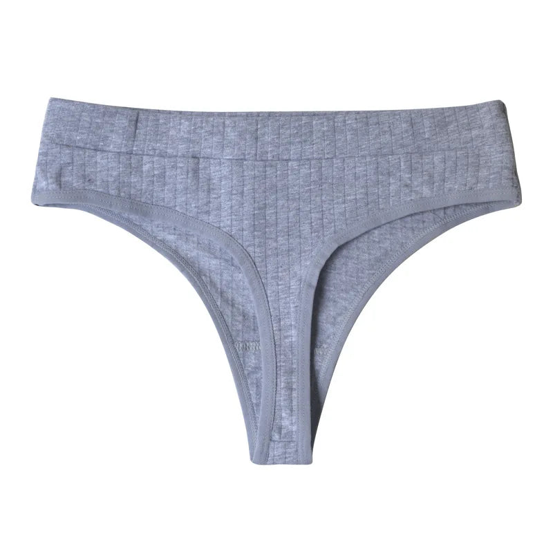 3pcs Cotton Women's Thong Panties Breathable Low Waist Seamless Underwear Sexy Female Lady Comfortable Solid Color G-String luvshop24