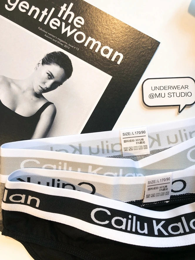 Ladies Breathable Cotton Knickers Elastic Silver Edged Belt Women's Underpants Sexy Wrap Buttocks Panties Seamless Girls Briefs luvshop24