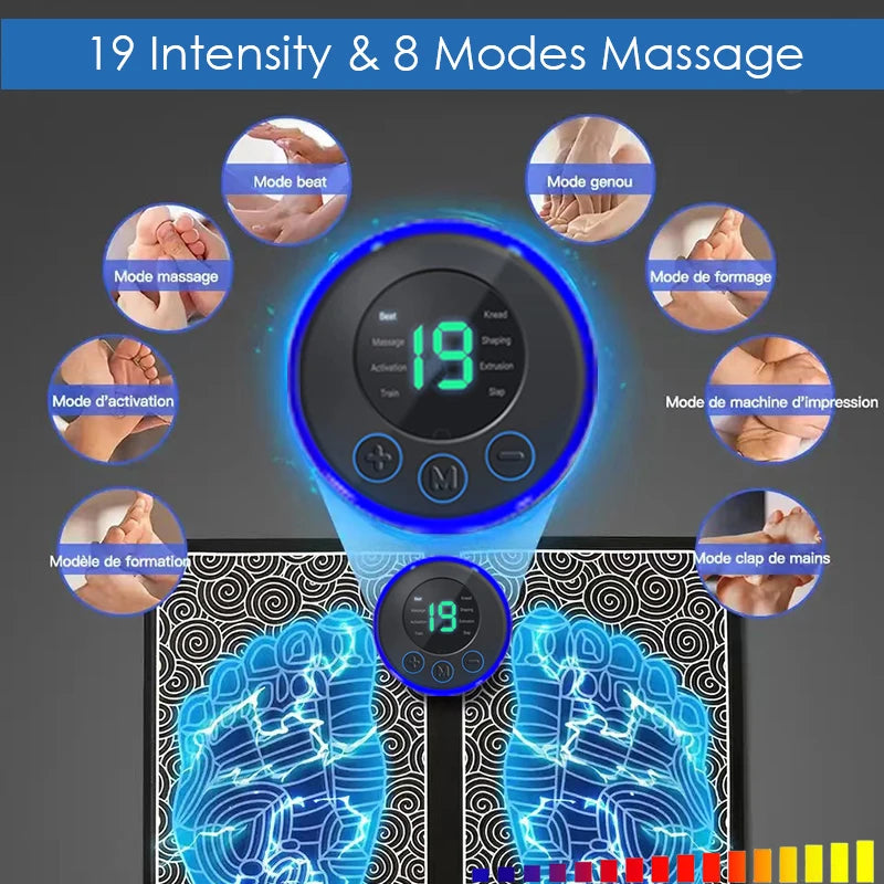 Electric Foot Massager Pad Muscle Massage Relaxation Trainer For Massage Fitness Outdoor Sport Home Family Relax luvshop24