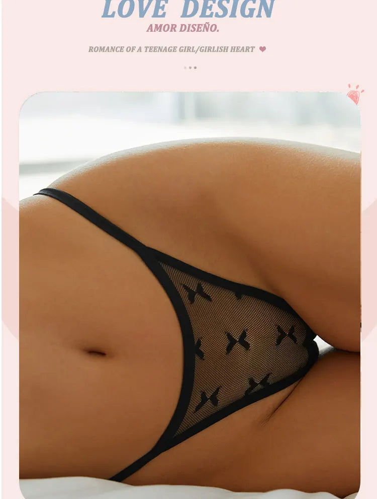 5Pcs Women Sexy Lace Floral G-String Panties String Transparent Underwear Intimates Panties Thong Low Waist Briefs Lingerie luvshop24