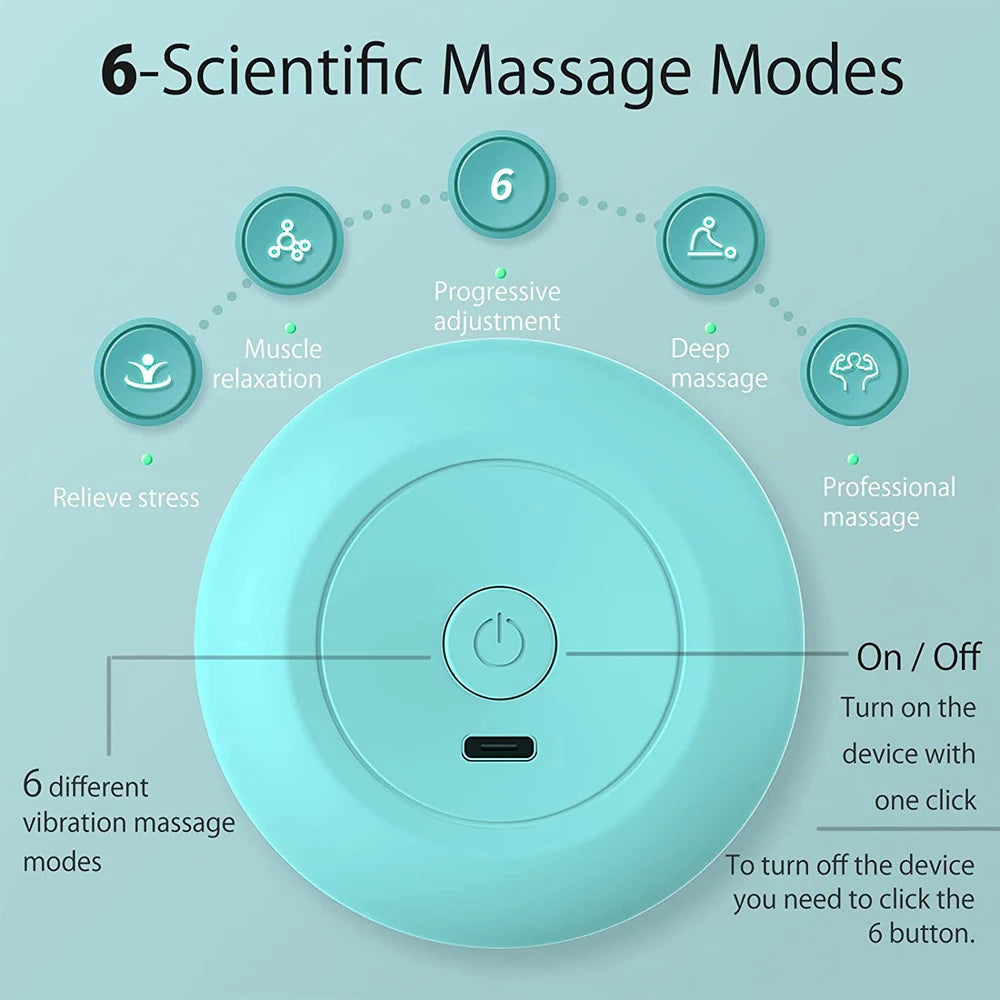 1PCS Mini Electric Handheld Massager Wand,Powerful 6 Speed Vibration Modes,Cordless Handheld & Portable for Shoulder,Neck Body luvshop24