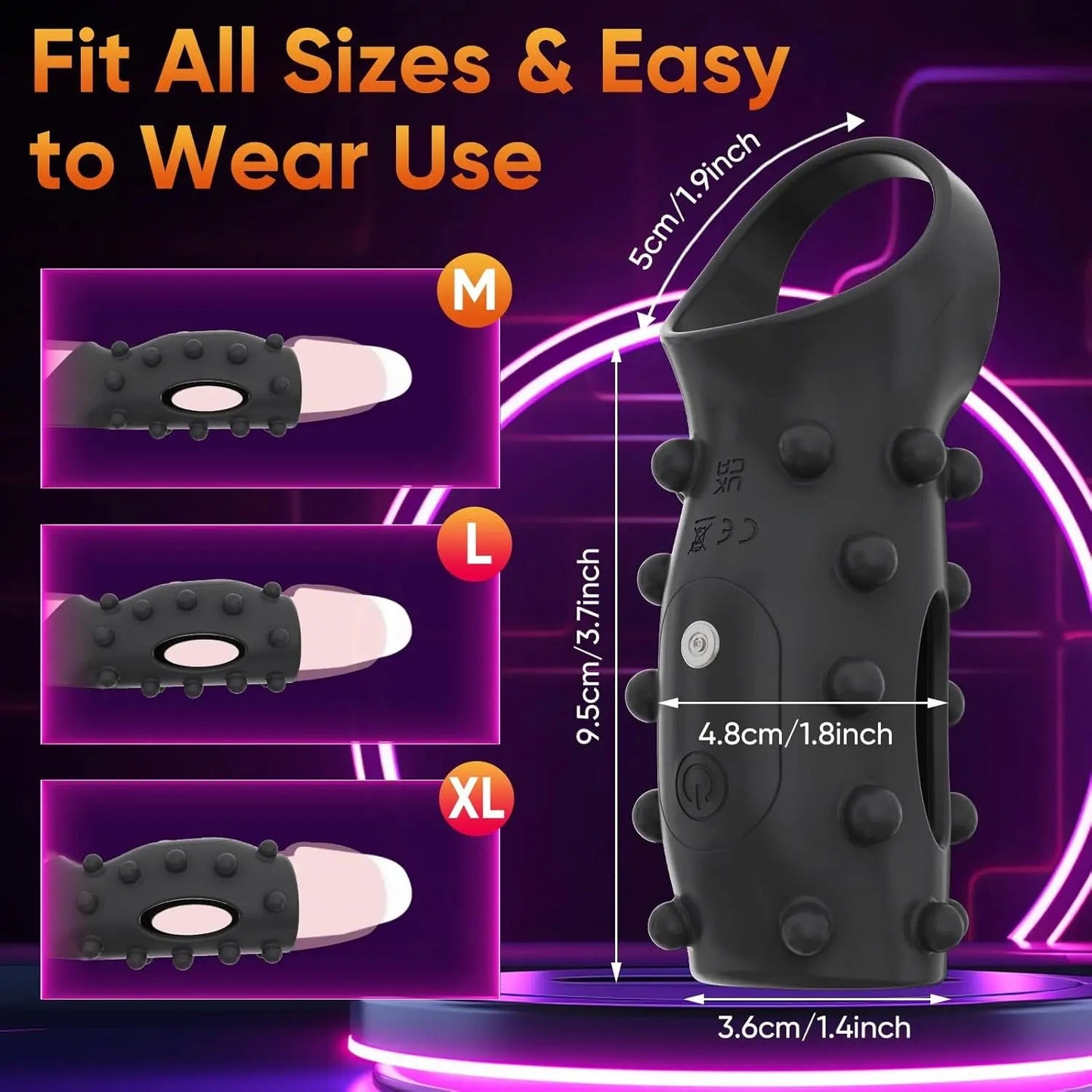 Vibrating Penis Sleeve Cock Ring G Spot Stimulate Sex Toys for Men Women Penis Ring Vibrator Delay Ejaculation Adult Sex Toys luvshop24