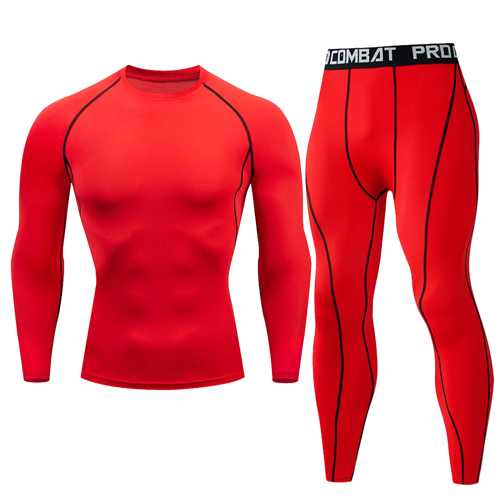 1pcs Men Long-sleeved Thermal Underwear Male Tight Fitting Fast Dry Elastic Fitness Suit Set Man Autumn Winter Sprots Wear luvshop24