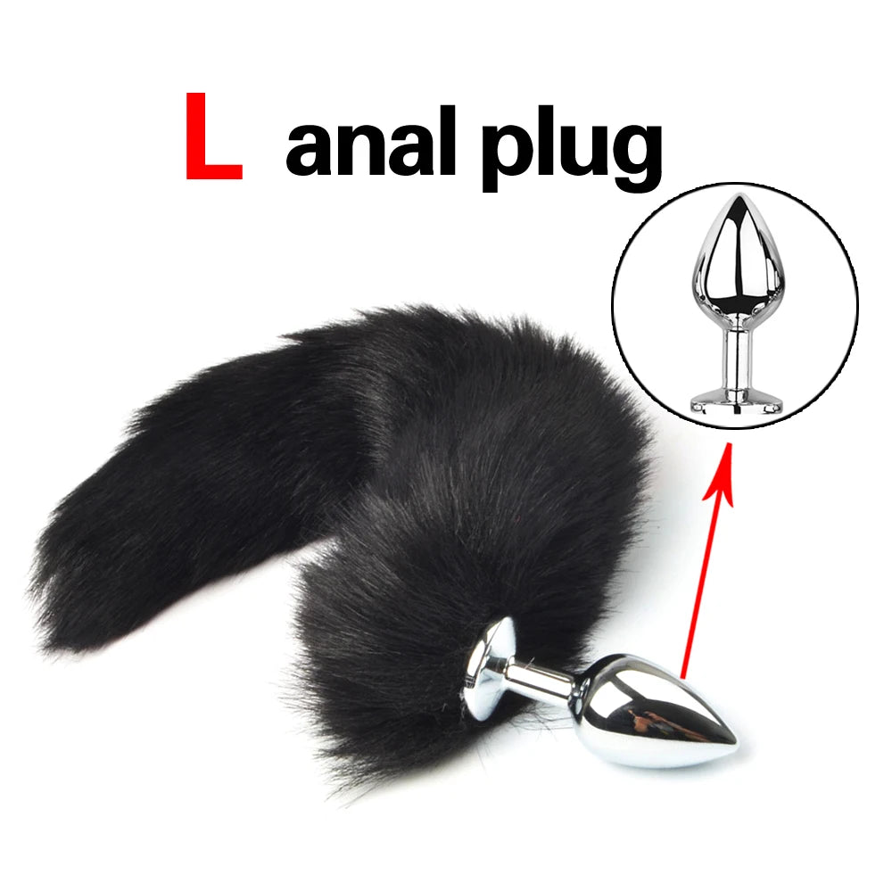 1pcs, BDSM Three size dog tail anal plug, animal tail butt plug, role-playing sex games, men and women sex toys luvshop24